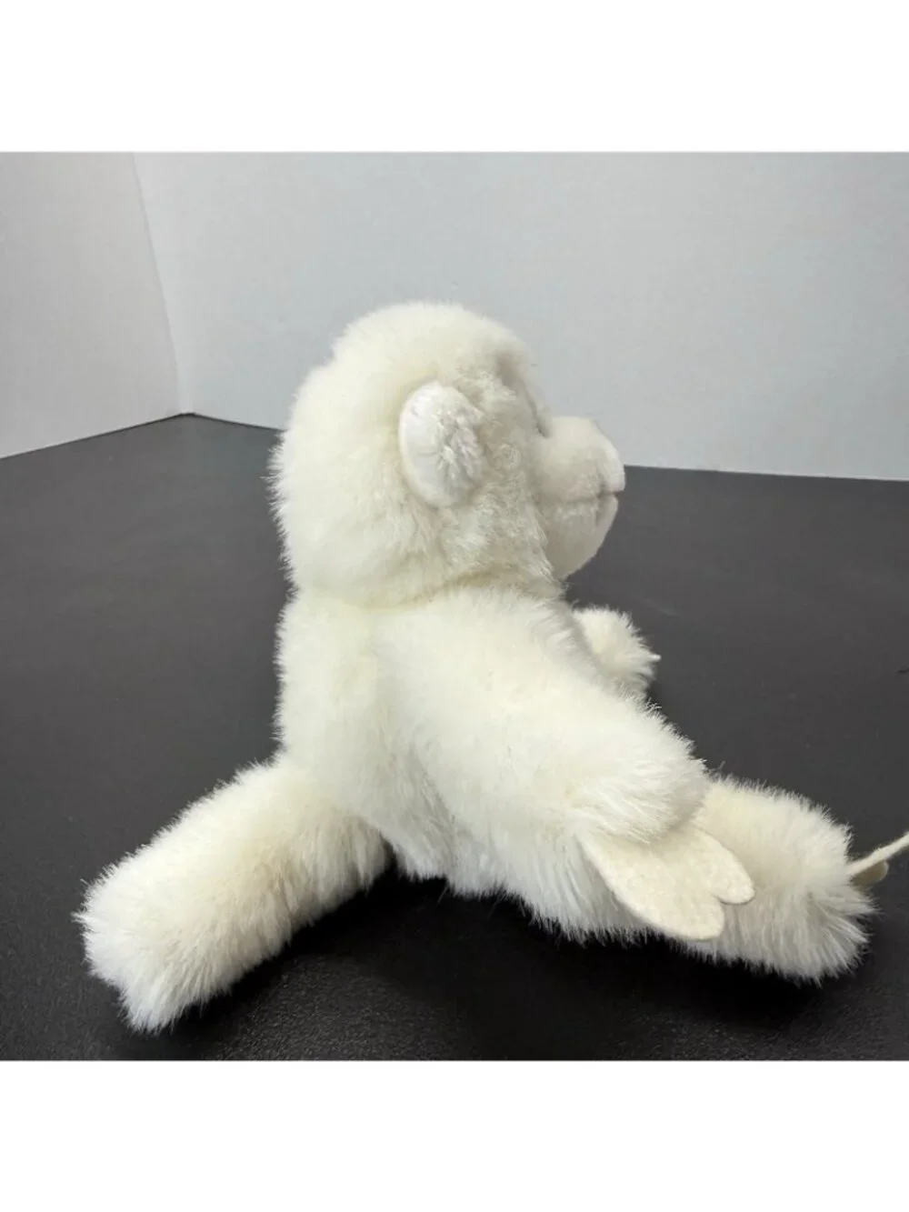 Vintage 1990s Russ Mungo White Monkey Ape Soft Plush Toy 8 Inch